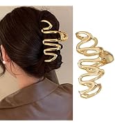 Wave Metal Hair Claw Clips, 1Pcs Hair Claw Clips for Thin Thick Hairs Elegant Hair Accessories No...