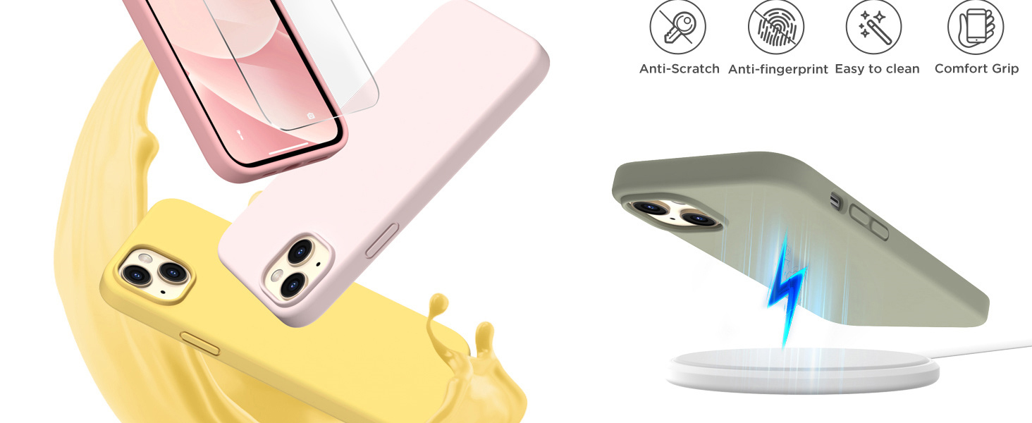 case for iphone 14 plus, iphone 14 plus slim case with screen protector