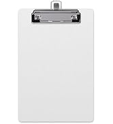 Piasoenc Wood Clipboards, Recycled Hardboard Clipboards, White Clipboard for Office, School, Teac...