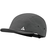 CLAPE Short Brim Hat Trucker 5 Panel Baseball Cap Casual Flat Brimmed Cap Umpire Dad Hats Adjusta...