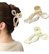ACECHA 2 Pack Cute Bow Hair Claw Clips for Women - Double Hair Bows Clips for Thick Thin, Elegant...