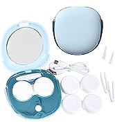 Contact Lens Cleaner Machine, Portable Ultrasonic Cleaning With USB Charger Mirror Tweezers Remov...