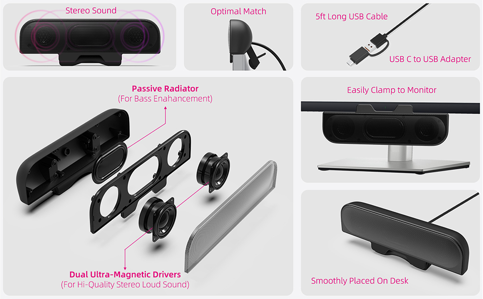 Clip-on Mounted | Desktop Mounted