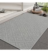 AMOAMI Thin Bath Mat, Super Absorbent Bath Mats for Bathroom, Quick Dry Rubber Backed Bath Rug No...
