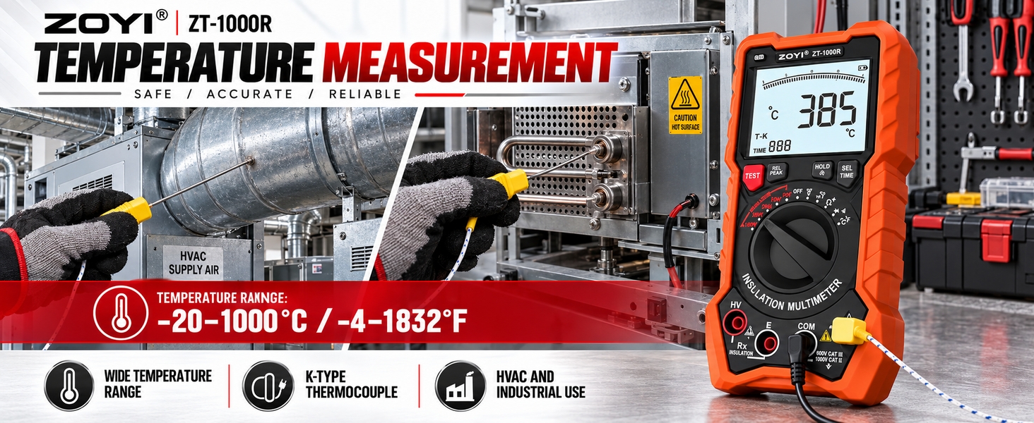 2 in 1 19999 Counts Multimeter Megohmmeter Insulation Resistance Tester