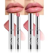 HHLTOH Dusty Pink & Pink Honey Tinted Lip Balm for Women, Hydrating Lip Oil Stick Lipstick for Ma...