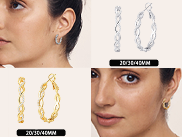 Twisted Hoop Earrings