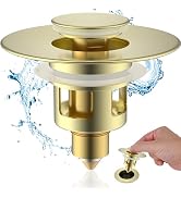Hibbent All Metal Universal Bathroom Sink Stopper for 1.1''~2.3'' Basin, Pop Up Sink Drain Strain...