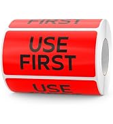 Meitaat Use First Stickers Food Service Inventory Control FIFO Labels 4 x 2 Inches Adhesive Remov...