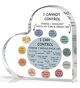 Mental Health Decor, School Counselor Sign Things I Can Control Acrylic Heart Gifts, Therapist Of...