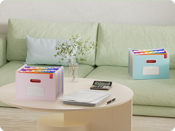 ThinkTex Accordion File Organizer, 12 - Pocket Expanding File Folders