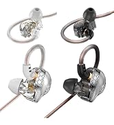 BZINK 2 Pack in Ear Monitor Headphones, H89 IEM Earphones Wired Earbuds with Microphone for Gamin...