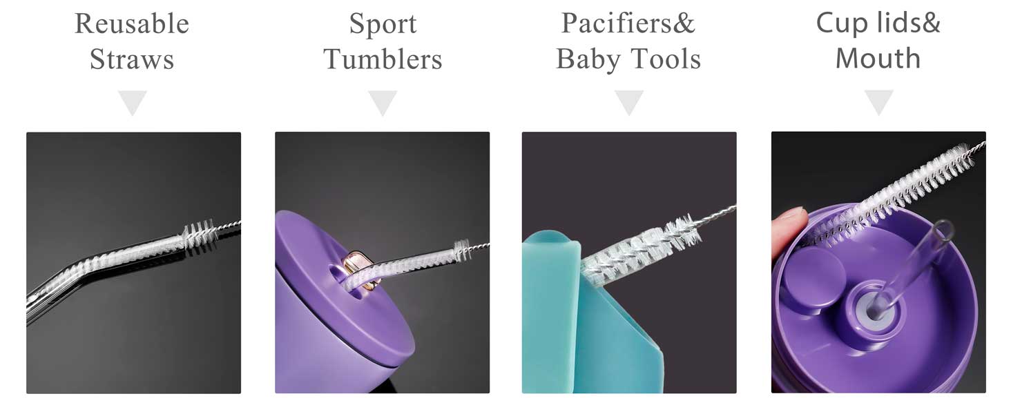 Straw Cleaner Brush, Glass Pipe Straw Cleaning Brush Kit