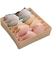 ALYER Collapsible Bra(A-C Cup) Drawer Organizer,Durable Cloth Storage Box Bins Dividers for Panti...