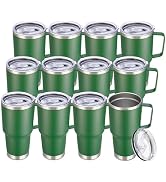 Cool Yoleb 30 oz Tumbler with Handle and Lid, Stainless Steel Tumblers Bulk Double Wall Vacuum In...