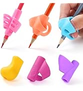 OSteed 4-Stage Pencil Grips for Kids Handwriting, 17 Pcs Silicone Pencil Holders for Toddlers Wri...
