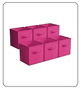 Sorbus Foldable Storage Cubes - 6 Fabric Baskets for Organizing Pantry, Closet, Shelf, Nursery, P...