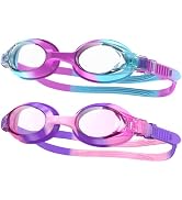 findway Kids Swim Goggles, Kids Swimming Goggles Anti-fog No Leaking Girls Boys for Age 3-12