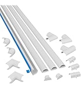 D-Line 13.12ft Cord Hider Kit, Patented Cable Cover, Hide Wires on Wall, Channel for TV Mount Cor...