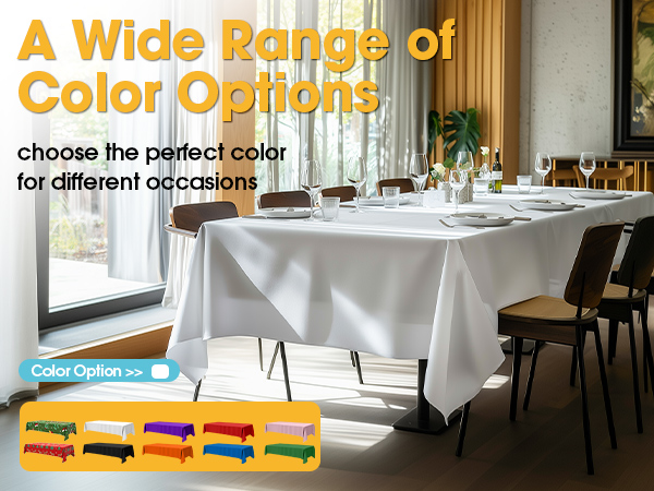 A wide range of color options