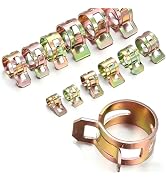 32Pcs Spring Hose Clamps Assortment Kit, 304 Stainless Steel & Copper Fuel Line Clips, 0.24-0.63 ...