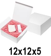 12x12x5 white gift box new