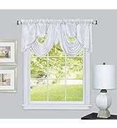GOHD Valarie Fancy Window Valance. 54 x 18. Taffeta Fabric with Soft Satin Swag. Add Some Royal l...