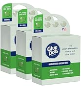 Glue Dots, Roll for everyday uses, 3-pack, ½”, .5 Inch, 900 Total Dots, Movable, Repositionable, ...