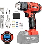 IRONFIST Heat Gun Cordless for Milwaukee M18 Battery, Welding Hot Air Gun with Digital Display 2-...