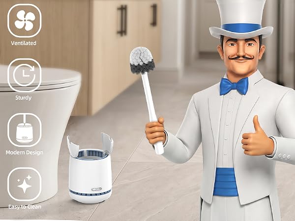 MR.SIGA PREMIUM TOILET BOWL BRUSH AND HOLDER