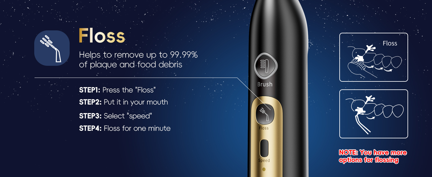 toothbrush and water flosser combo