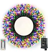 Ollny Christmas Lights, 500LED 164FT Long Christmas Tree Lights with 8 Modes Remote Timer IP44 Wa...