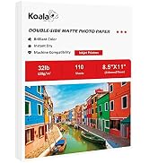 Koala Thin Presentation Paper Double-Sided Matte for Printing Photo 8.5X11 Inches 110 Sheets, Com...