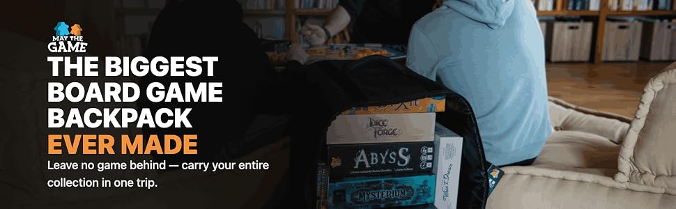 The biggest board game backpack ever made