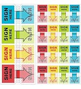 500pcs Sign Here Stickers – Adhesive Arrow Labels, Sign Here Flags, Tabs & Sticky Notes for Docum...