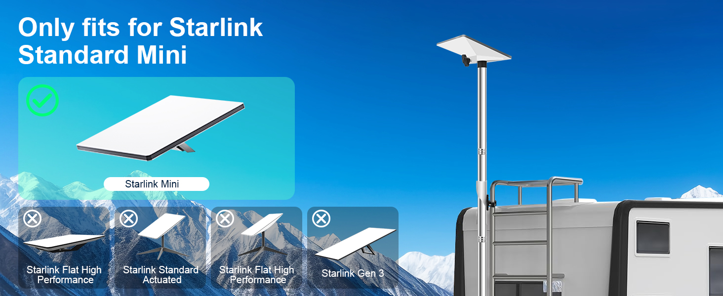 Starlink Mini Flag Pole Mount