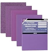 Premium White Corundum Sandpaper Assortment, 9 x 11 Inch Heavy Duty Wet Dry 80-2000 Grit Abrasive...