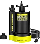 PHLEX PRO Sump Pump 1/2HP Submersible Water Pump, 2650GPH Utility Pump Thermoplastic Electric Por...