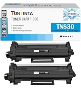 TN830 TN-830 Compatible Toner Cartridges 2 Blacks Standard Capacity for Brother Printer HL-L2400D...