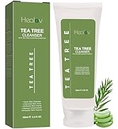 Tea Tree Face Wash – Natural Tea Tree Soap Exfoliating Facial Cleanser – Tea Tree Oil Fights Acne...