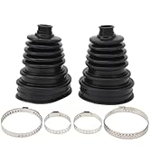 2pcs Universal CV Boot,Silicone CV Axle Boot Repair Kit with 4 Stainless Steel Clamps for 2.55", ...