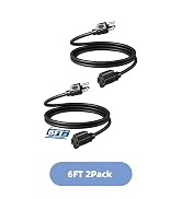 DEWENWILS Extension Cord 6ft Christmas, 14/3 SJTW Weatherproof Power Cable for Indoor Outdoor Use...