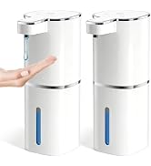 RYTOXILO Automatic Soap Dispenser Touchless, 2 Pack White Auto Soap Dispensers for Bathroom and K...