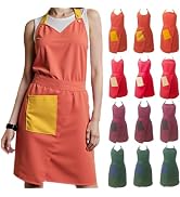 YWGYWG Kitchen Apron with Pockets for Adults,Waterproof Cooking Aprons for Women/Men,Baking/Grill...