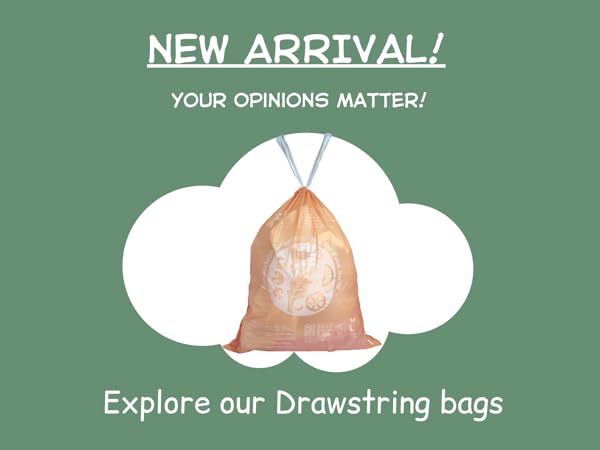 drawstring trash bags