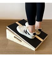 Adjustable Foot Incline Wooden Slant Board For Calf Stretching,440lb Capacity, Balance Velour Str...