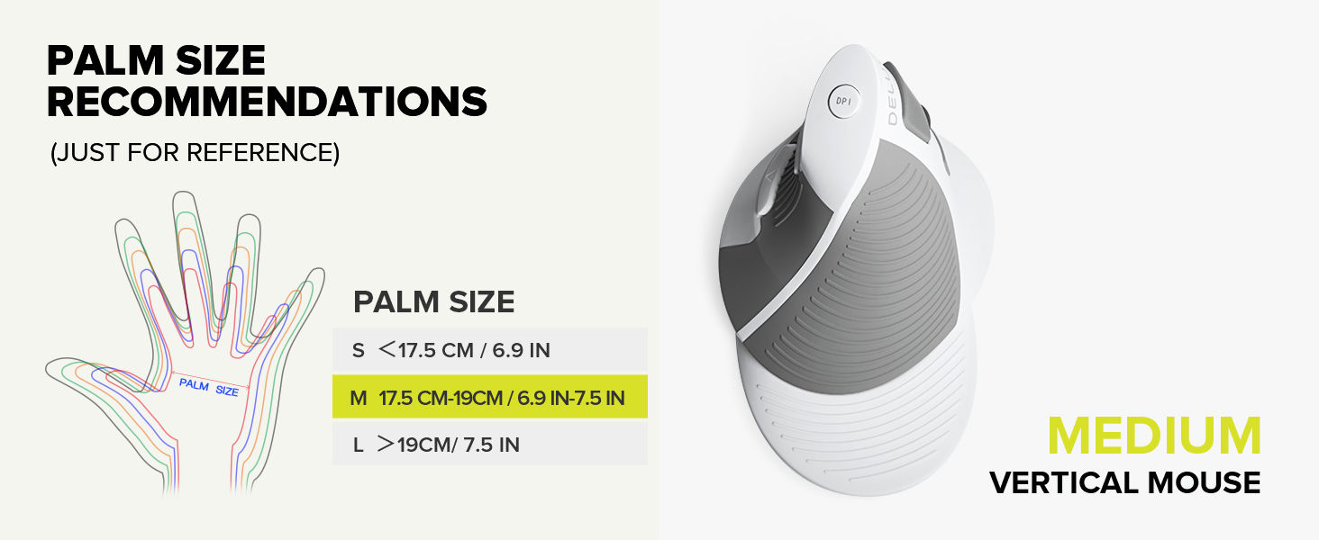 DELUX Wireless Ergonomic Vertical Mouse