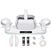Lampelc Charging Dock for Meta Quest 2, Auto-Clamping Charging Station VR Charger Stand for Heads...