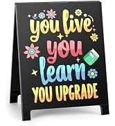 Inspirational Gifts Positive Office Decor You Live You Learn You Upgrade Motivational Plaque Desk...
