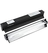 REPTI ZOO 8W Reptile T5 HO UVB Lighting Combo Kit, Light Fixture Reptile Terrarium Hood, with Det...